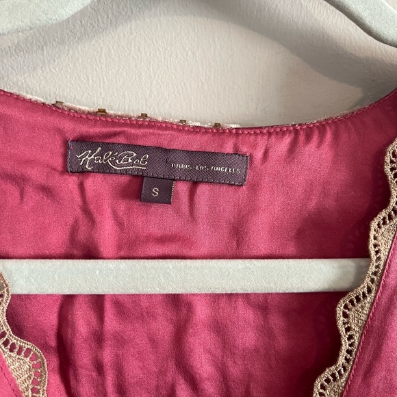 NWT Hale Bob pink dress with velvet and beaded details size small - Picture 2 of 16